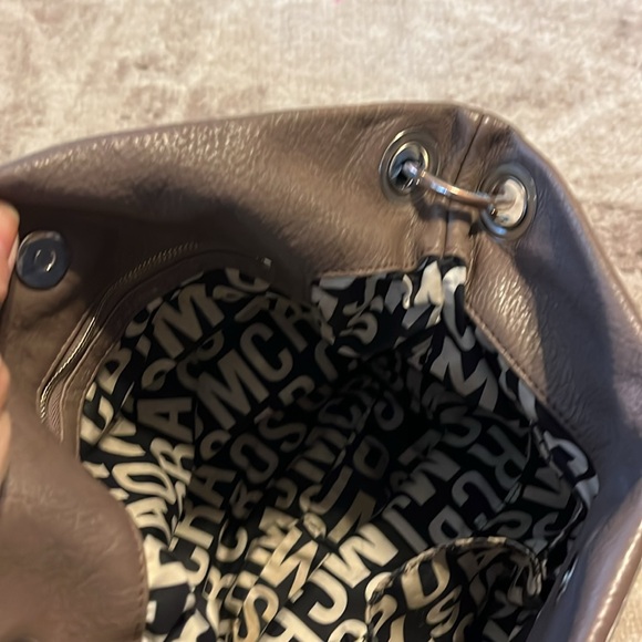 MARC JACOBS MARC GRAY LEATHER CLASSIC Q HILLIER HOBO BAG - Picture 11 of 15